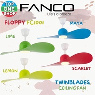 FANCO FLOPPY FC1001 42 INCH W/ 3C LED LIGHT TWINBLADES CEILING FAN