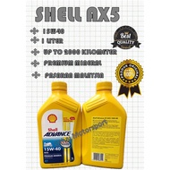Shell Advance 4T AX5 ( 15W-40  ) / 1L / Premium Mineral Oil / 100% Original / Minyak Hitam Motorcycle Oil