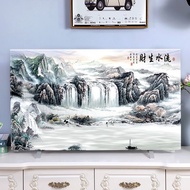 55 inch TV cover LCD wall mounted curved screen Nordic Chinese painting 32电视机罩55寸电视罩液晶屏壁挂式曲屏北欧中式画32寸39寸40寸49寸 DS23