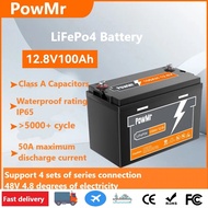 PowMr Solar Battery 12V 100AH /150AH / 200AH / 300AH LiFePO4 Battery Rechargeable battery for solar 