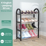 LG Rak Sepatu Sandal 5 Dan 4 Tingkat Penyimpanan Multifungsi Tempat Sepatu Bahan Plastik & Stainless