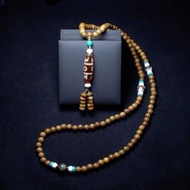 蓮師九眼天珠與虎牙天珠 綠髮晶佛珠與108顆雞翅木念珠 圓滿福德