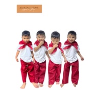 [1-9Y] BUWAN NG WIKA | Katipunero Magsasaka Pants Set Filipino Farmer Costume for Kids Boys