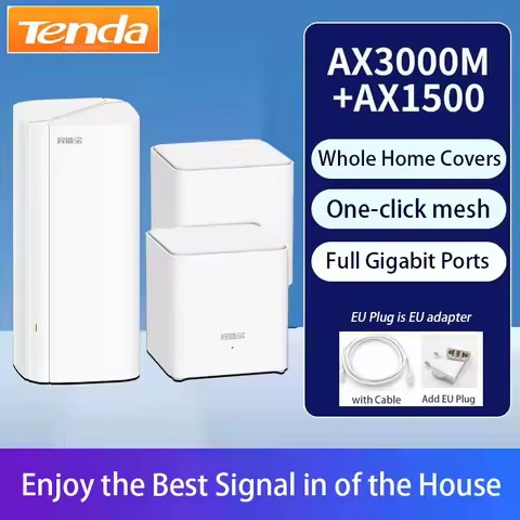 Tenda AX3000+ AX1500 EM/MX12 EM/MX3 Mesh Router WiFi 6 System Nova for 2.4GHz & 5GHz Band Wireless N