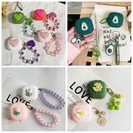 For SHOKZ OpenFit 2 Case Cute cartoon /Tulips/Daisy Flower Pendant &Earphone Silicone Cover For SHOK