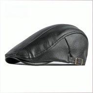 [Warm & Stylish] PU Leather Beret Cap - Winter Fashion PU/Leather/Beret/Cap