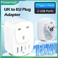 Extension Plug Adapter With USB + Type C,Multi Plug Socekt Charger Adaptor for iPhone Travel Adapter