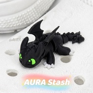 0098 Toothless Black Flexi Toothless Dragon Sandals Charm - Shadow Dragon Flexi Charm