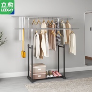 clothes drying rack With Wheels Drying Rack clothes rack household floor-to-ceiling balcony to dry clothes double rod te