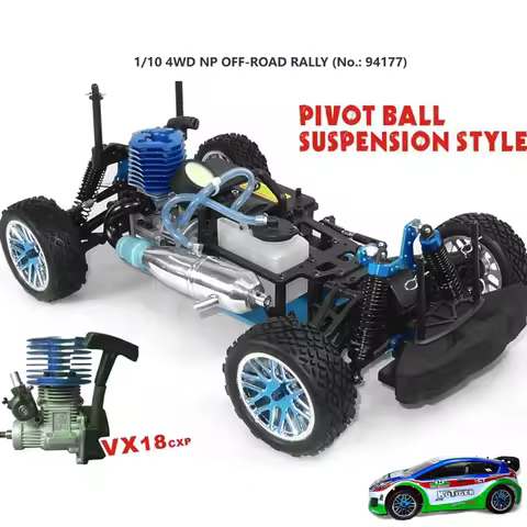 1:10 HSP 94177 Nitro Powered Off-road Sport Rally Racing Scale 4WD RC Car KUTIGER Body with 2.4Ghz 2