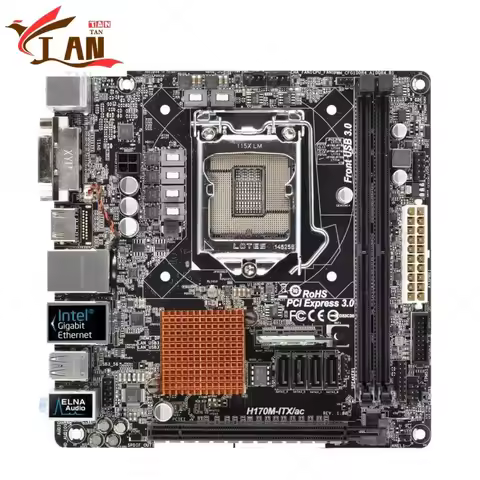 XMSJ For Asrock H170M-ITX/AC Motherboard H170 32GB LGA 1151 DDR4 Mini-ITX Mainboard 100% Tested Fast