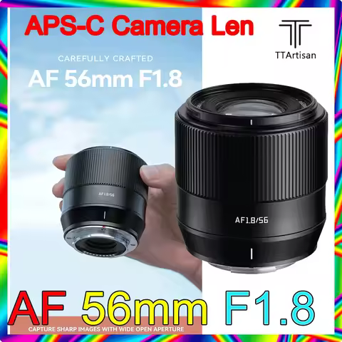 TTArtisan Auto Focus 56mm F1.8 camera lens X E Z mount for Fujifilm XS10 XS20 X-H2s XT5 XT30 Sony a6