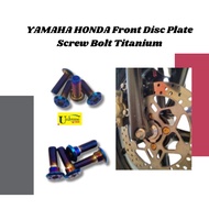 YAMAHA HONDA Front Disc Plate Screw Bolt Titanium M8 x 25mm Skru