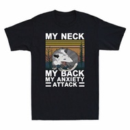 My Neck My Back My Anxiety Attack Angry Opossum Vintage Men'S Cotton T-Shirt