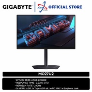 GIGABYTE MO27U2 27" OLED GAMING MONITOR ( 27" QD-OLED UHD / 0.03MS / 240HZ / ADAPTIVE-SYNC / HD MI +