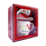 Mug Gift Set With With Spoon And Lid - Mr. & Mrs. (GM-1238)