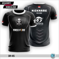 DJ Esports baju gamers ff/baju gamers ff nickname guild/Jersey Esport Gaming ROG/FF/PUBG/ML/COD Full