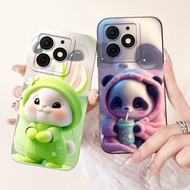 For ITEL A50 A50C A667L A669L Lens Protective Casing ItelA50 ItelA50C Cute Rabbit Panda Cartoon Soft