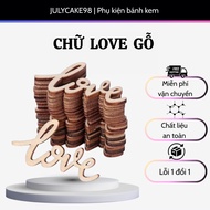 [COMBO 10] Wooden Love letter to decorate cakes and birthday cakes