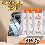 3Pcs Google Pixel 9 Pro XL 8 8a 9a 6a 7a 7a 5G Tempered Glass Screen Protector Fingerprint Hardened 