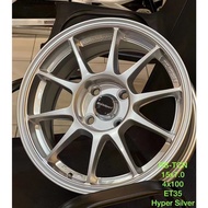 TC105N 15X7 4H100 ET35 HYPER BLACK / TS TITAN RIM SPORT RIM WHEEL (FLOW FORMING)