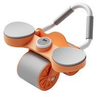 With 4 Abdominal Exercise Rollers Automatic Rebound Support Rods Helps Roll Abdomen and Waist Tighte