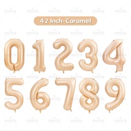MINIIS INS Style 42 Inch Number Balloon 0-9 Number Foil Balloon Number Belon Nombor Besar Birthday N