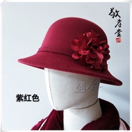 Long Shou Hat Elderly Hat Women's Modern Dress Shoulder Clothes Accessories Woolen Women's Hat Jacqu