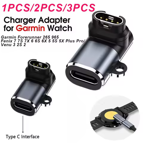 For Garmin Fenix 8 7 7S 7X 6S 6 Forerunner 955 965 USB-C Charger Smartwatch Charger Adapter Garmin C