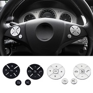 Car Interior Steering Wheel Button Switch Cover Sticker Fit For Mercedes Benz C E S GLK Class W204 W