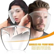 【Ready Stock】Face Shield Mask Full Face Shield Adult Face Mask Anti Fog Face Shield Acrylic Fashion Clear Shield Mask