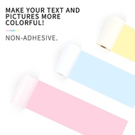 Thermal Printer Paper - Pink, Blue and Yellow Non-adhesive Paper (Phomemo, Poooli, Paperang, Peripag