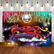 70's Theme Photography Backdrop 70's and 80's Disco Dancing Prom Party Decoration Supplies Neon Glow