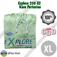 kaos Pertanian lengan panjang merk Explore ( Tudung / kupluk ) ukuran XL