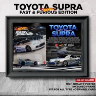 Frame Hotwheels Toyota Supra Fast And Furious Poster With Frame