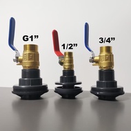 G1'' 3/4 1/2 Copper valve car washing machine water tank connector IBC water tank valve water pipe c