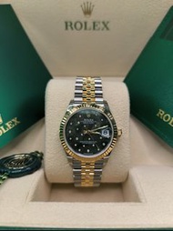 31mm 全新現貨 278273-0032 Datejust 31腕錶黃金及蠔式鋼款，搭配鑲鑽橄欖綠色花朵圖案錶面及紀念型（Jubilee）錶帶。