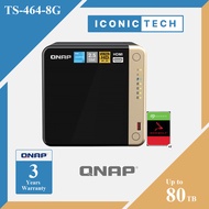 QNAP TS-464 8G 12TB~80TB NAS Enclosure Kits (Pre-Configured / On-Site Installation Klang Valley only