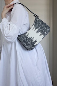 手工手縫經典蜥蜴壓紋牛皮真皮背包手袋