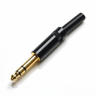Dual Channel ys202d bg Gold Plated Black Big Three-Core Stereo Plug trs 6.35 Stereo