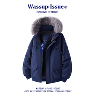WASSUP ISSUE | แจ็คเก็ตผ้าฝ้ายหนาสำหรับหนาว พร้อมหมวก