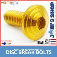 HENG BOLTS | 1PC UNIVERSAL DISC BREAK | GOLD TITANIUM WHITE GOLD | ORIGINAL THAILAND | FOR YAMAHA SUZUKI KAWASAKI HONDA FRONT AND BACK DISC BREAK