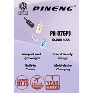 PINENG 10000mAh Built-in Cable Power Bank [PN-876PD] Output: 4.5V/5A (22.5W)