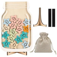 LeLehome Magnetic Reward Jar for Kids, Star Incentive Jar Behavior Chart Reward System for Home Clas