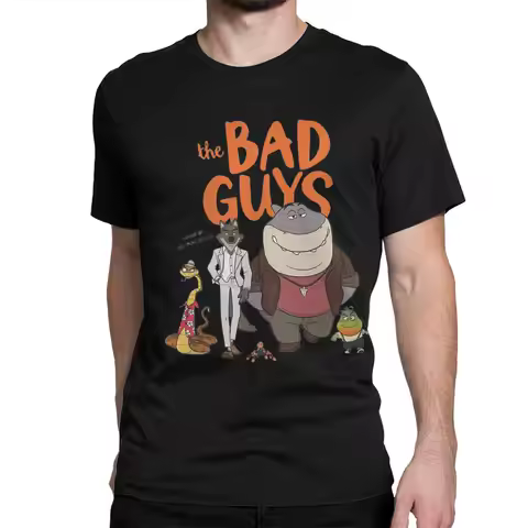 Iconic Poster Movie The Bad Guys 2 Tee Shirt for Men Women Graphic T Shirts Cotton Clothes