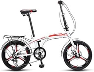 Fashionable Simplicity Adults Folding Bikes 20 High-carbon Steel Folding City Bike Bicycle Foldable Bicycle With Rear Carry Rack Double Disc Brake Bike "