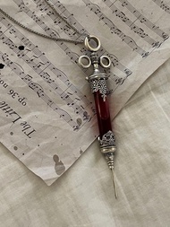 Necklace Medieval Syringe Necklace Potion Bottle