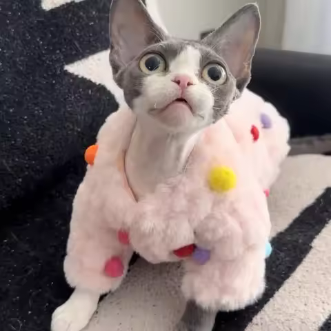 Sphinx Hairless Cat German Cat Clothes Winter New Cute Warm Cat Clothes