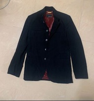Zara Man 黑色男絨西裝外套