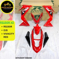 (STICKER TANAM/AIRBRUSH) RAPIDO COVER SET HONDA RS150 RS150R V2/V3 (13) VIVACITY RED